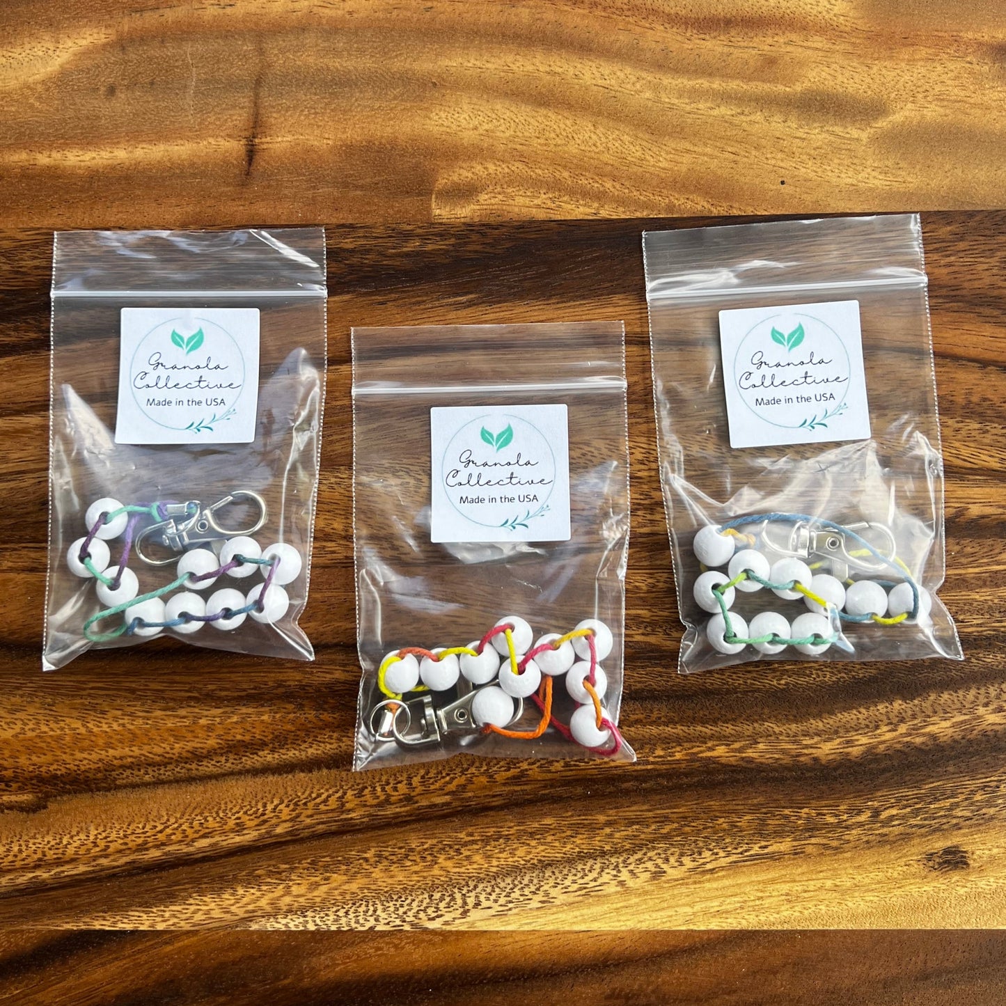 Golf Score Counter Keychain Beaded Stroke Tracker with Clip – Handmade Portable Golf Bag Accessory Gift
