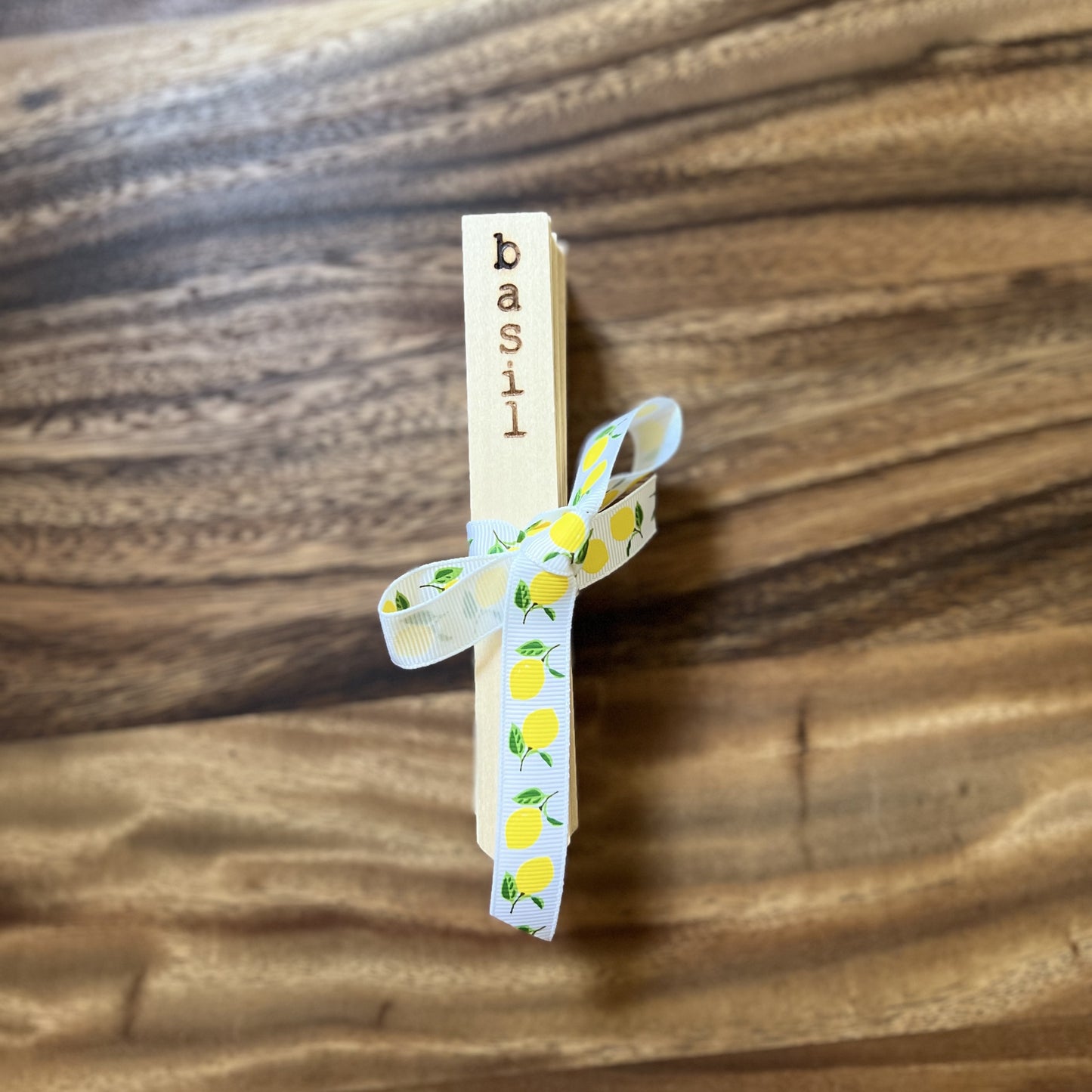 Herb Garden Plant Markers -Eco Friendly Natural Wood Planter Stakes