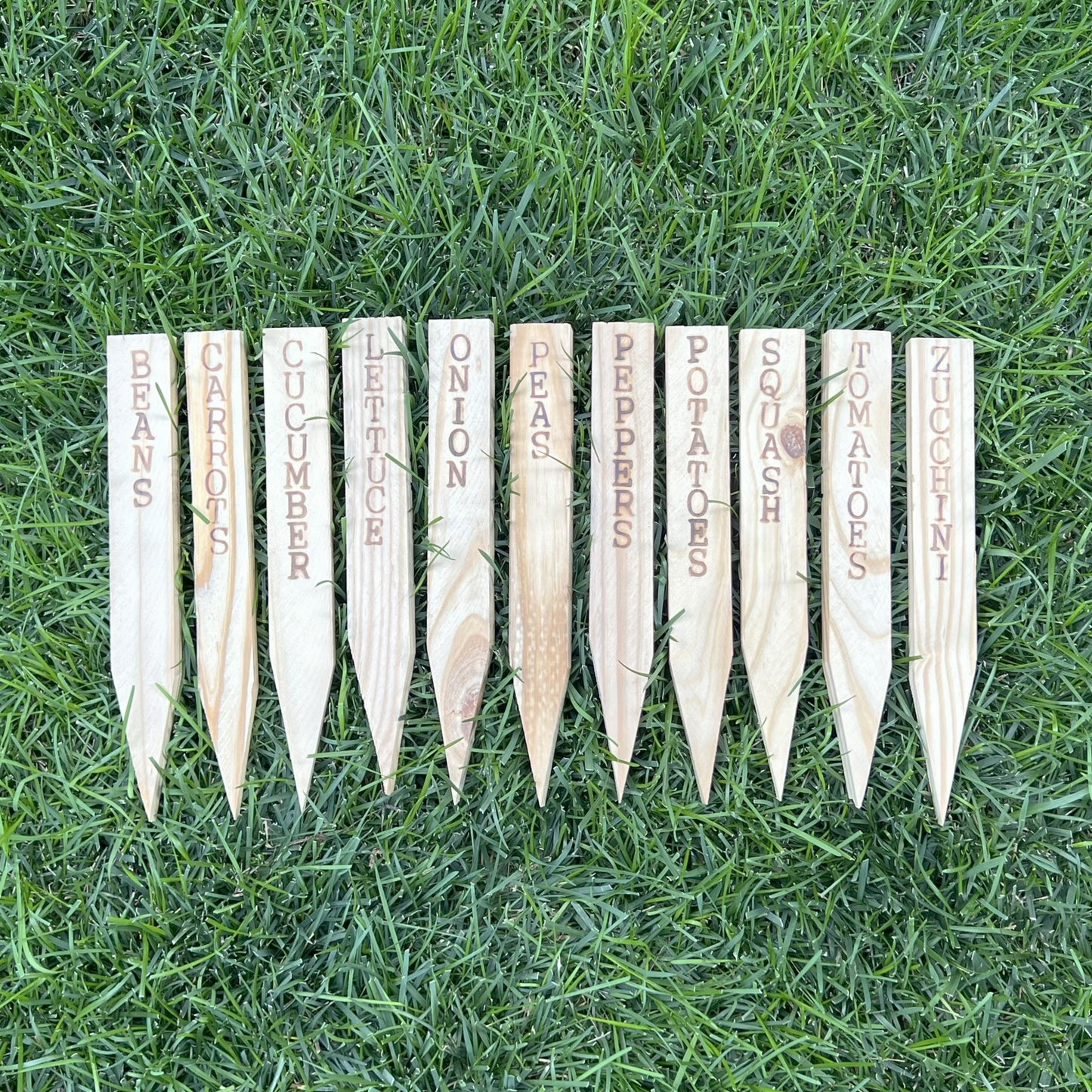 Pine Wood Garden Stakes - Natural Plant Labels for Seed & Garden Organization