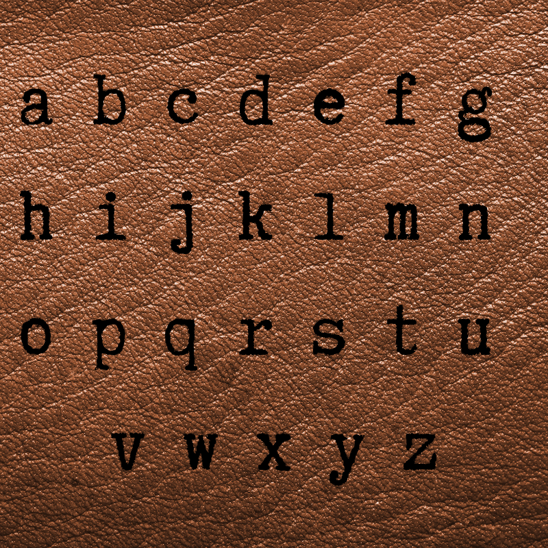 Custom Leather Keychain - Genuine Leather Embossed with Personalized Initials - Made to Order