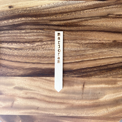 Herb Garden Plant Markers -Eco Friendly Natural Wood Planter Stakes