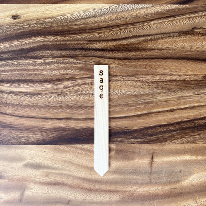 Herb Garden Plant Markers -Eco Friendly Natural Wood Planter Stakes